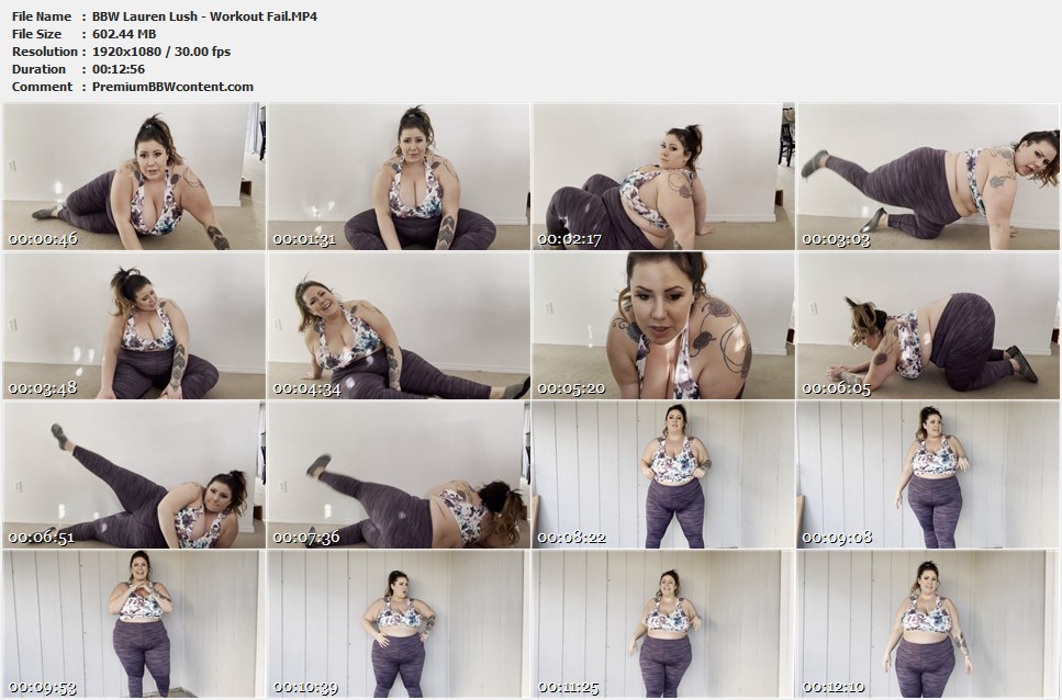 BBW Lauren Lush - Workout Fail thumbnails