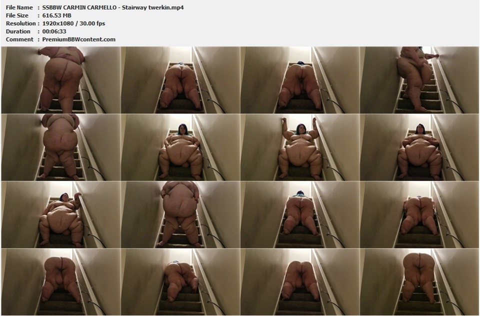 SSBBW CARMIN CARMELLO - Stairway twerkin thumbnails