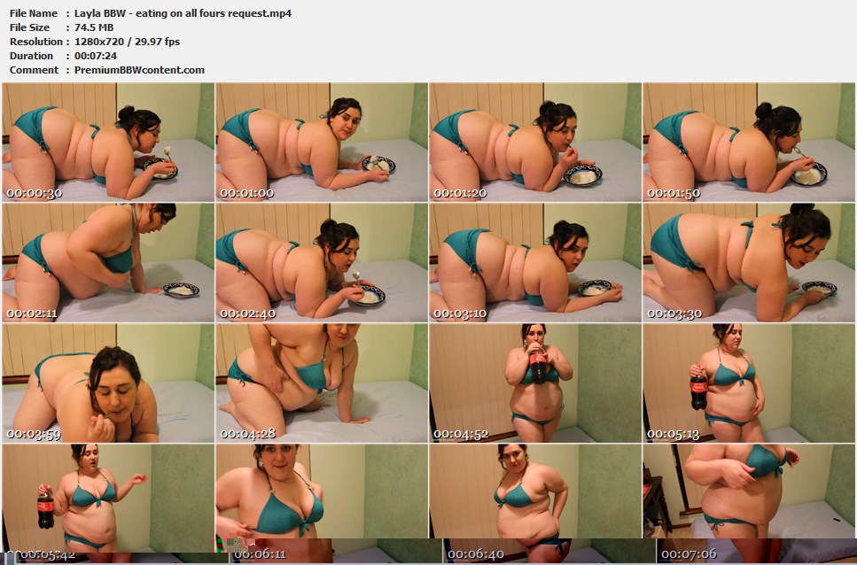 Layla BBW - eating on all fours request thumbnails