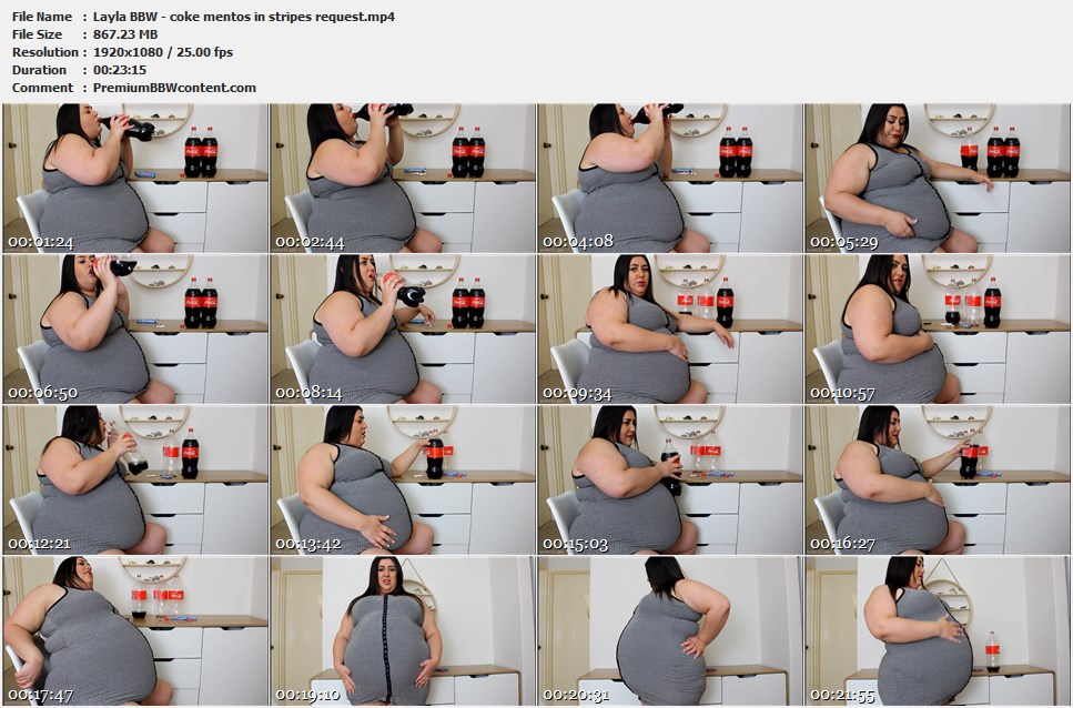 Layla BBW - coke mentos in stripes request thumbnails