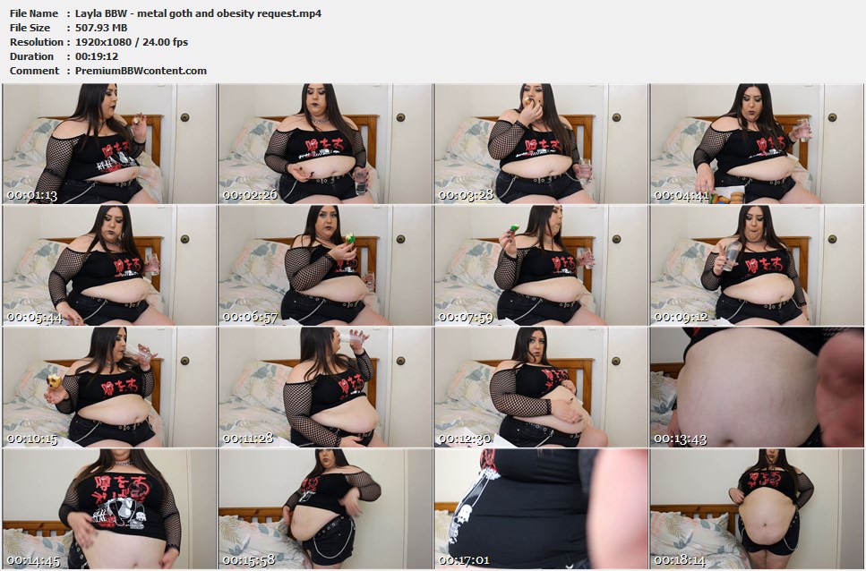 Layla BBW - metal goth and obesity request thumbnails