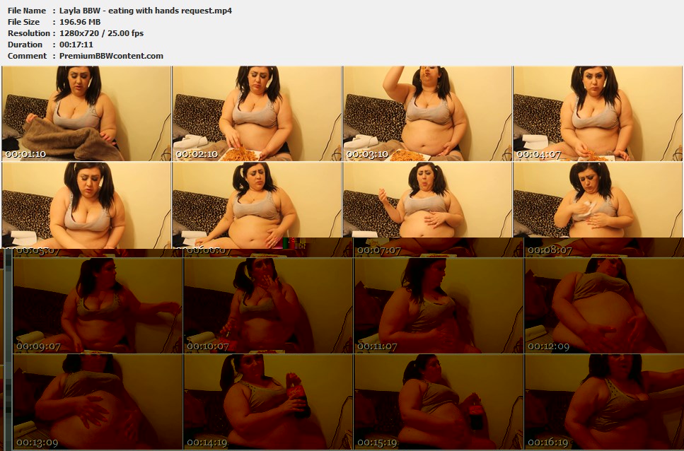 Layla BBW - eating with hands request thumbnails