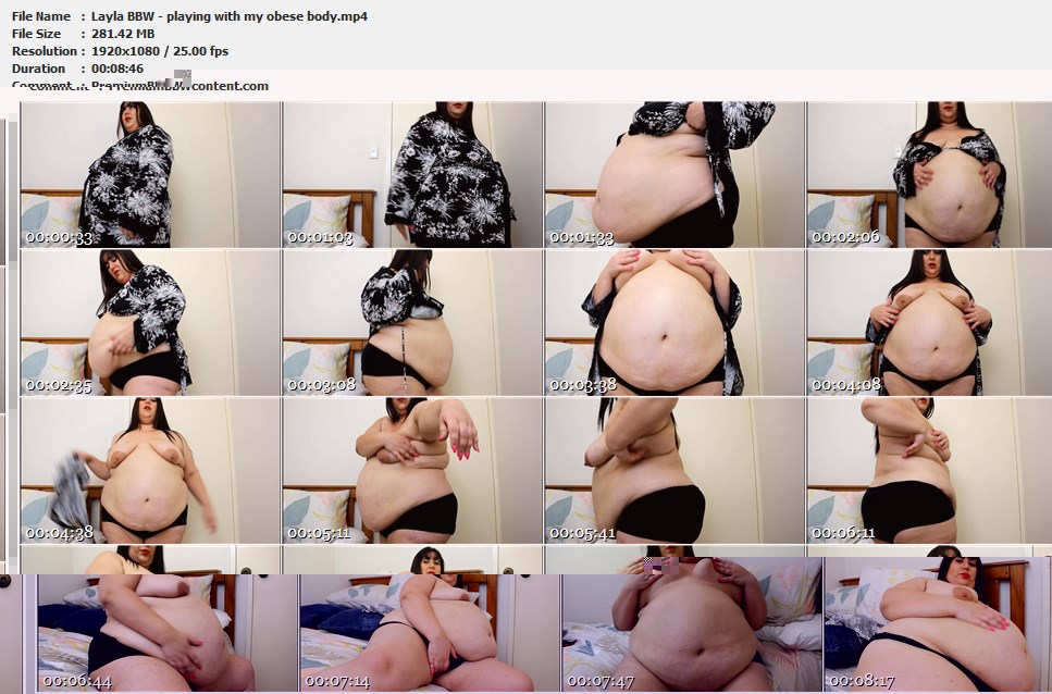 Layla BBW - playing with my obese body thumbnails