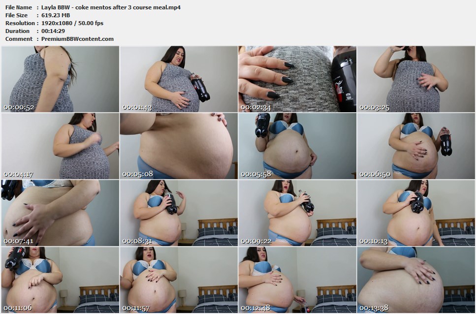Layla BBW - coke mentos after 3 course meal thumbnails