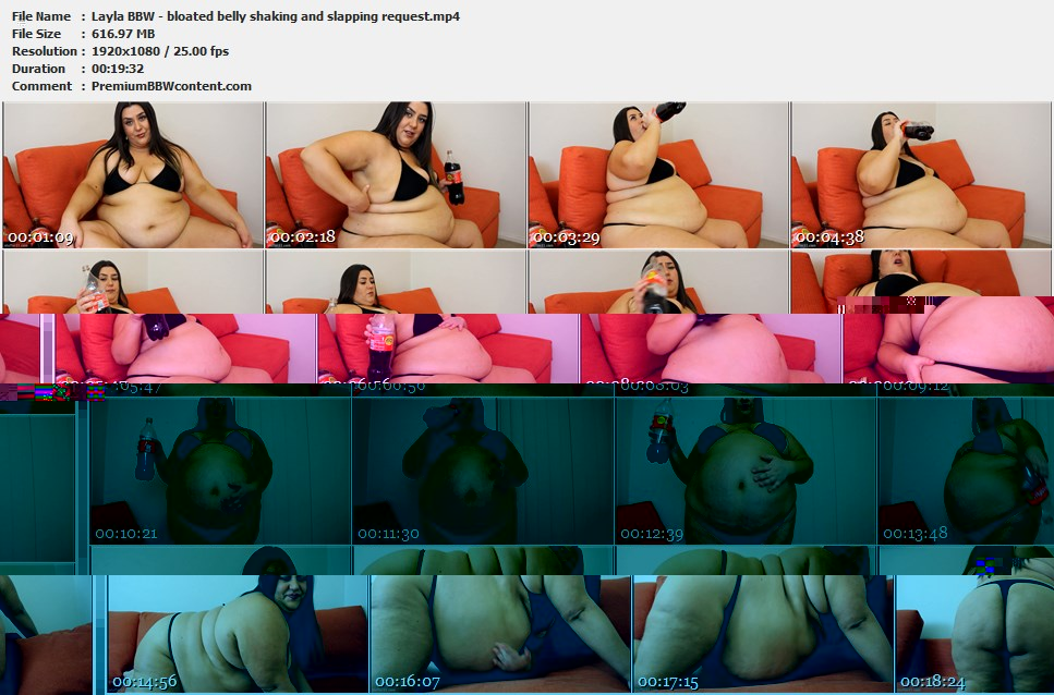 Layla BBW - bloated belly shaking and slapping request thumbnails