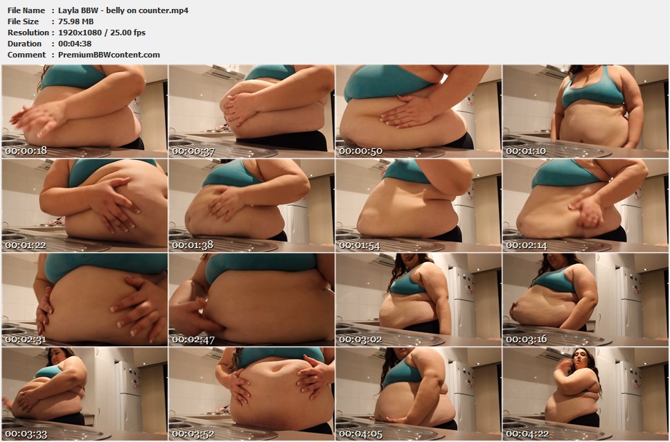 Layla BBW - belly on counter thumbnails