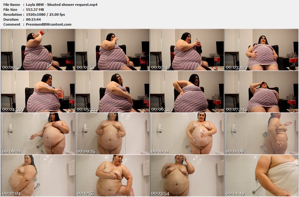 Layla BBW - bloated shower request thumbnails