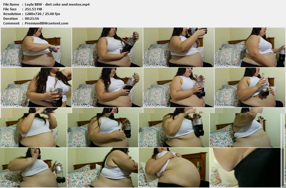 Layla BBW - diet coke and mentos thumbnails