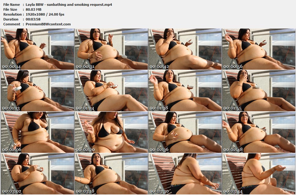 Layla BBW - sunbathing and smoking request thumbnails