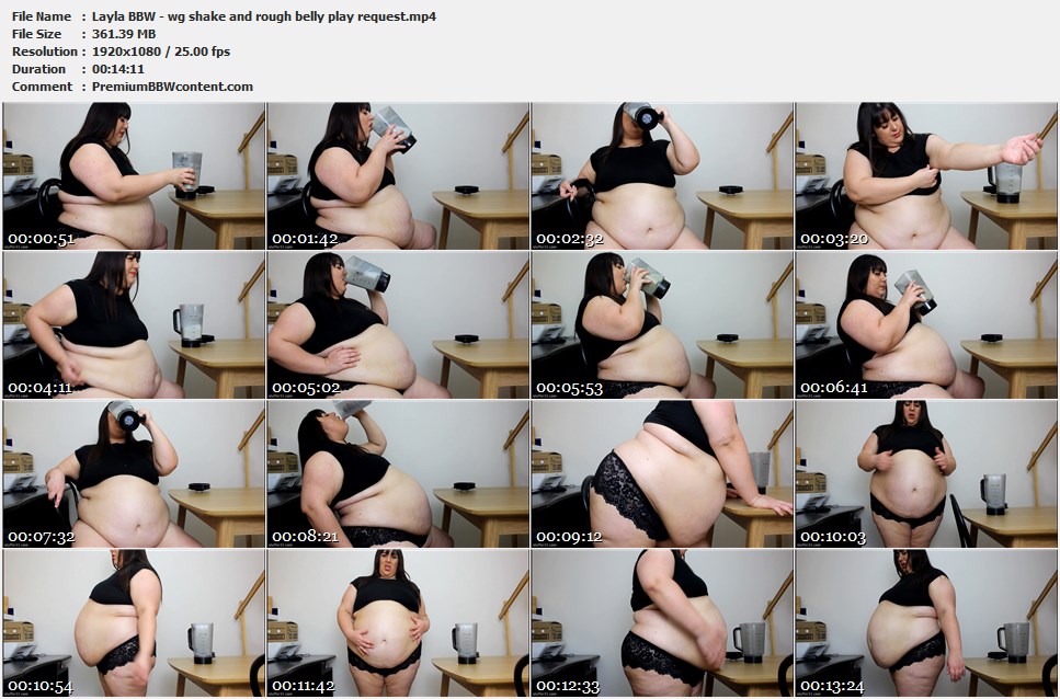 Layla BBW - wg shake and rough belly play request thumbnails