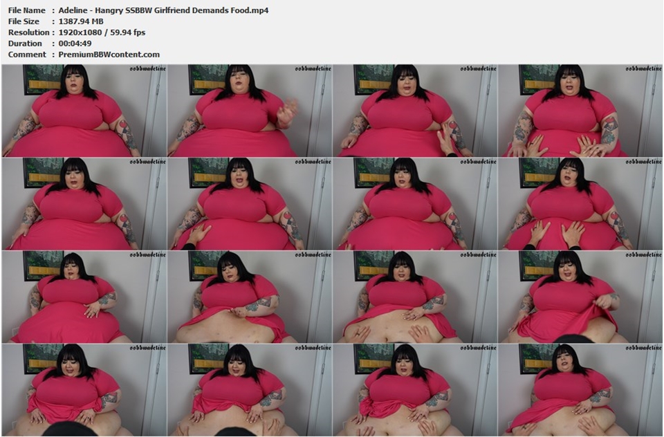 Adeline - Hangry SSBBW Girlfriend Demands Food thumbnails