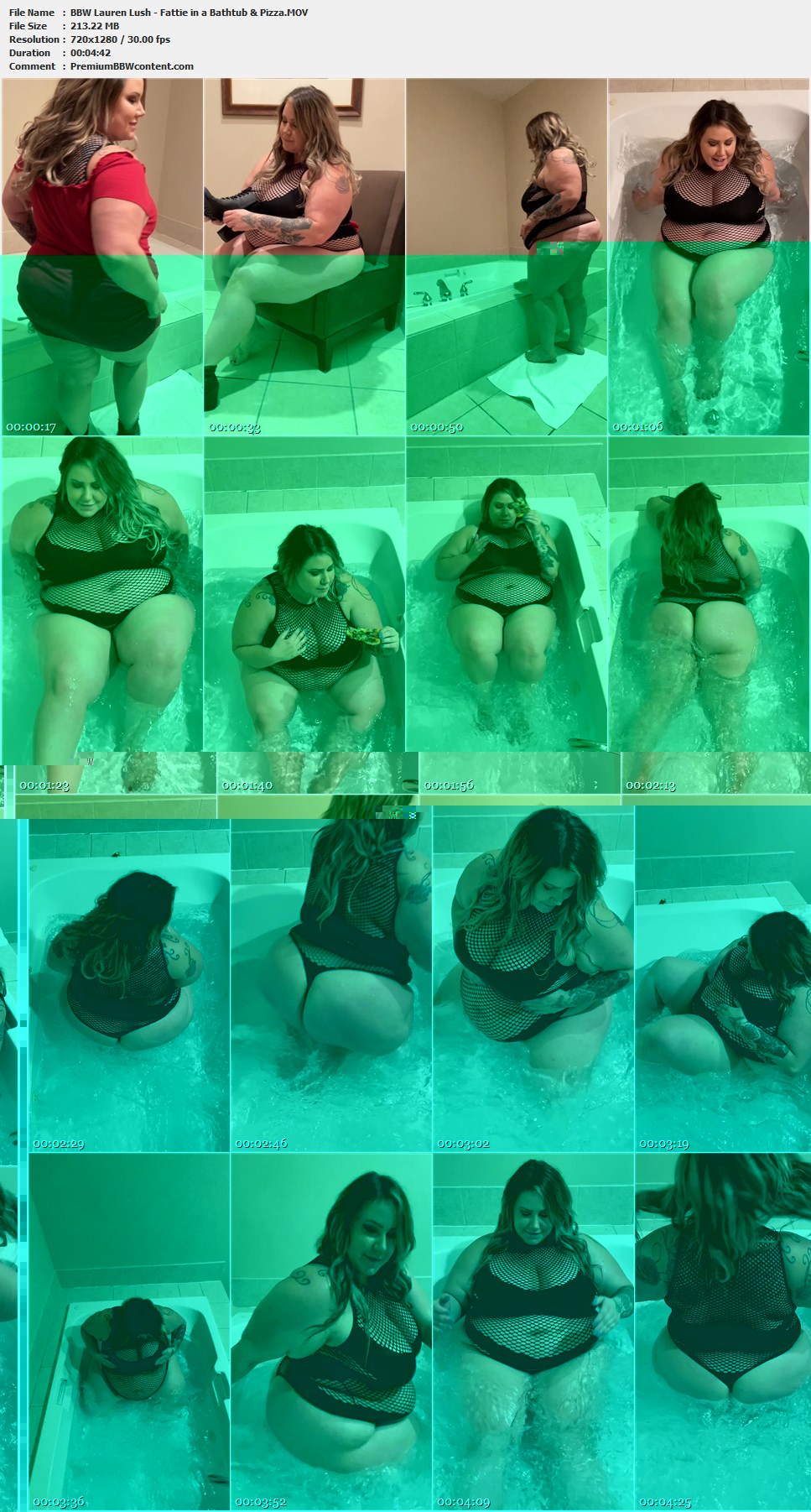 BBW Lauren Lush - Fattie in a Bathtub & Pizza thumbnails