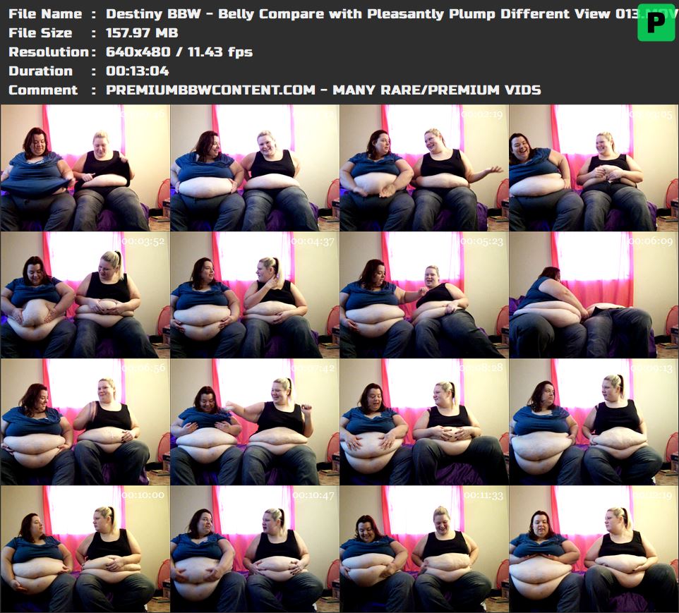 Destiny BBW - Belly Compare with Pleasantly Plump Different View 013 thumbnails