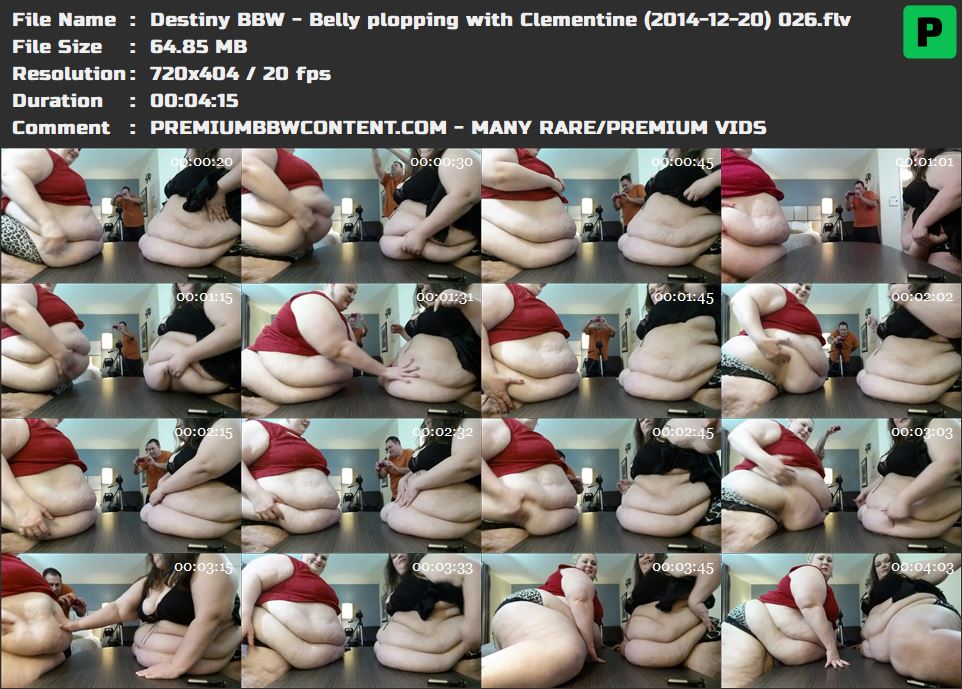 Destiny BBW - Belly plopping with Clementine (2014-12-20) 026 thumbnails