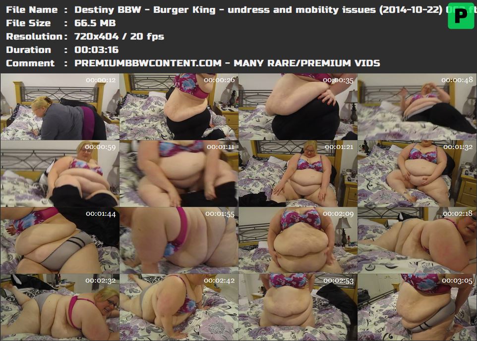 Destiny BBW - Burger King - undress and mobility issues (2014-10-22) 0 thumbnails