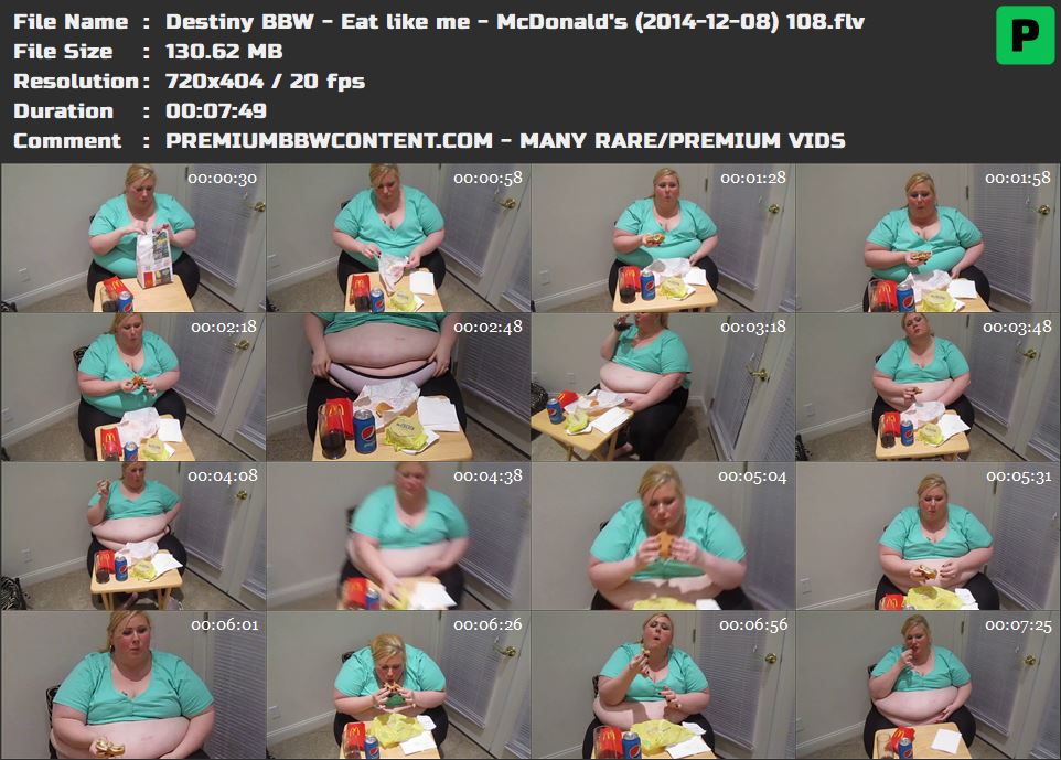 Destiny BBW - Eat like me - McDonald's (2014-12-08) 108 thumbnails