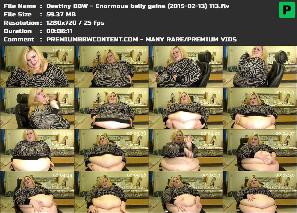 Destiny BBW - Enormous belly gains (2015-02-13) 113 thumbnails