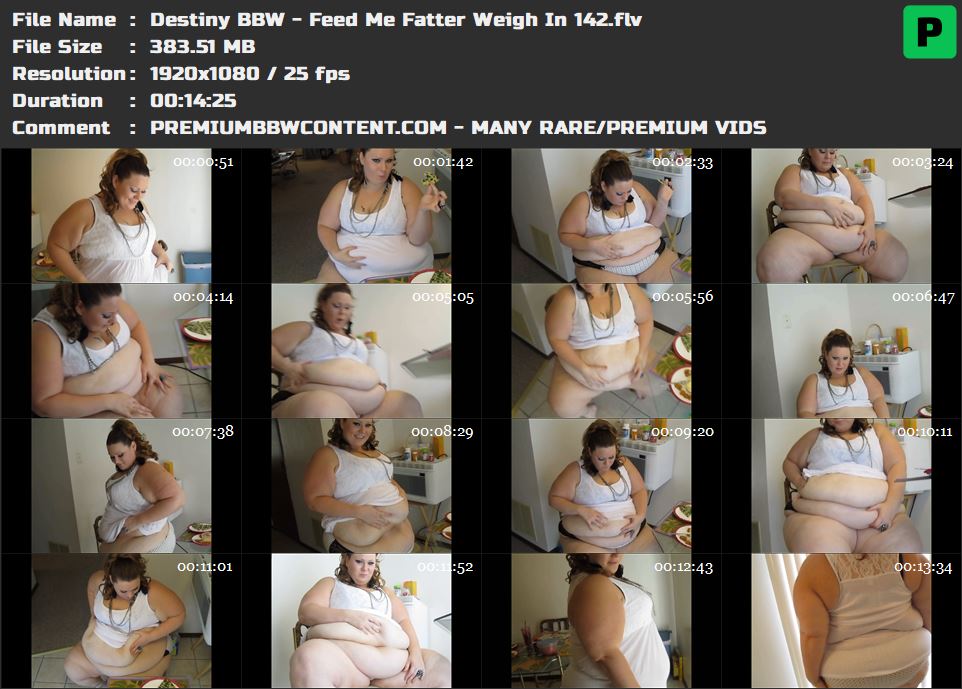 Destiny BBW - Feed Me Fatter Weigh In 142 thumbnails
