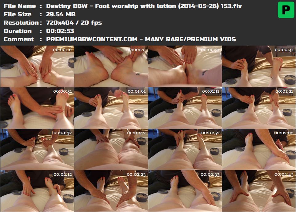 Destiny BBW - Foot worship with lotion (2014-05-26) 153 thumbnails