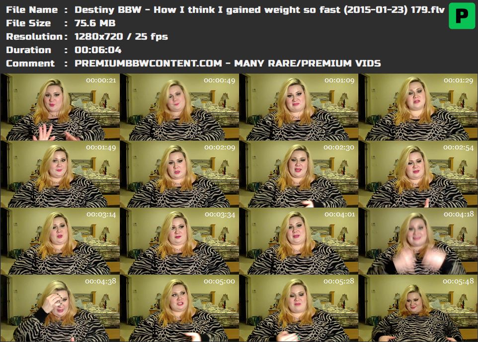 Destiny BBW - How I think I gained weight so fast (2015-01-23) 179 thumbnails