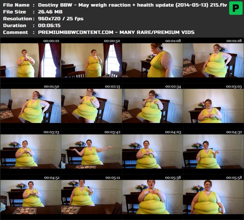 Destiny BBW - May weigh reaction + health update (2014-05-13) 215 thumbnails