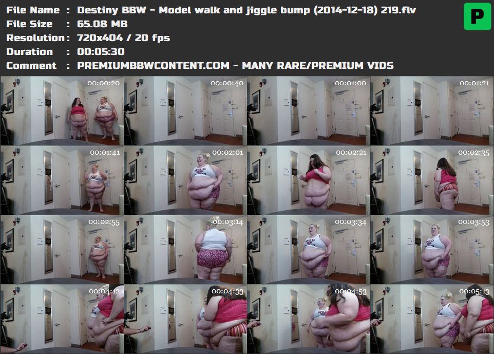 Destiny BBW - Model walk and jiggle bump (2014-12-18) 219 thumbnails