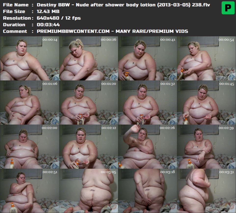 Destiny BBW - Nude after shower body lotion (2013-03-05) 238 thumbnails
