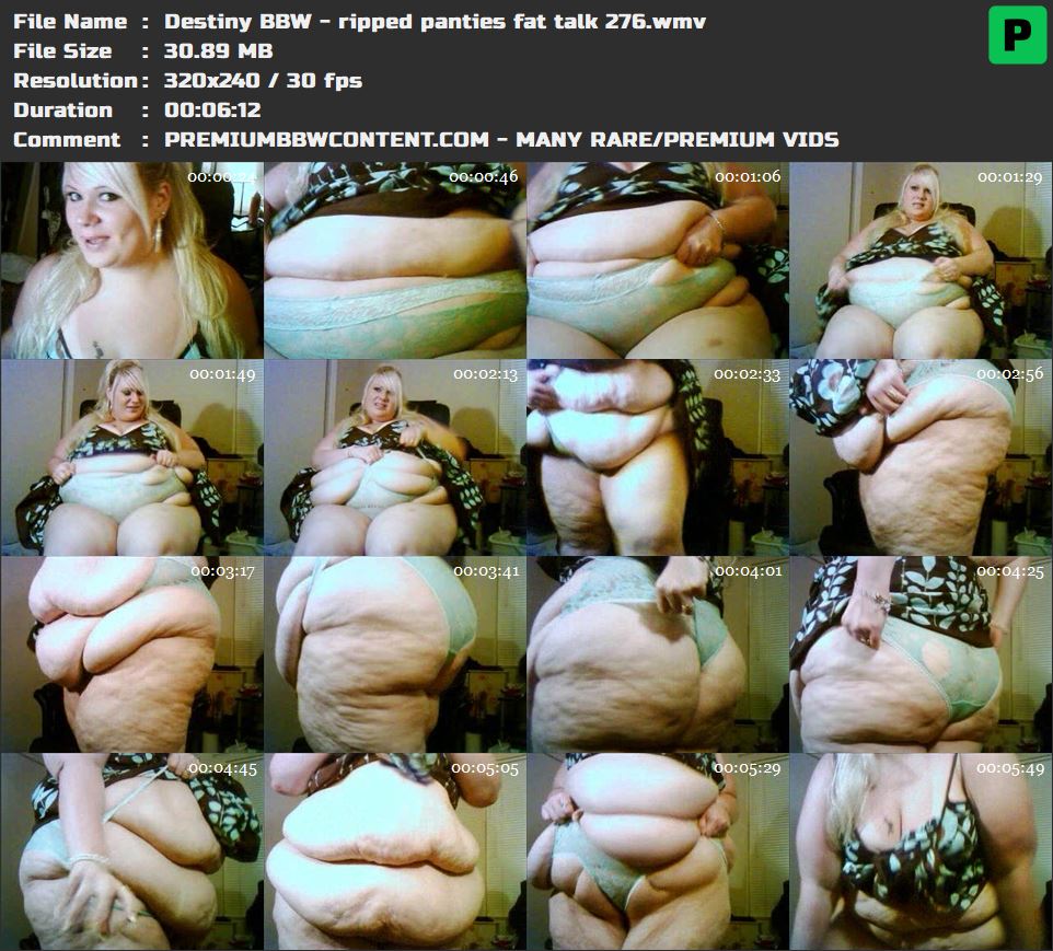 Destiny BBW - ripped panties fat talk 276 thumbnails