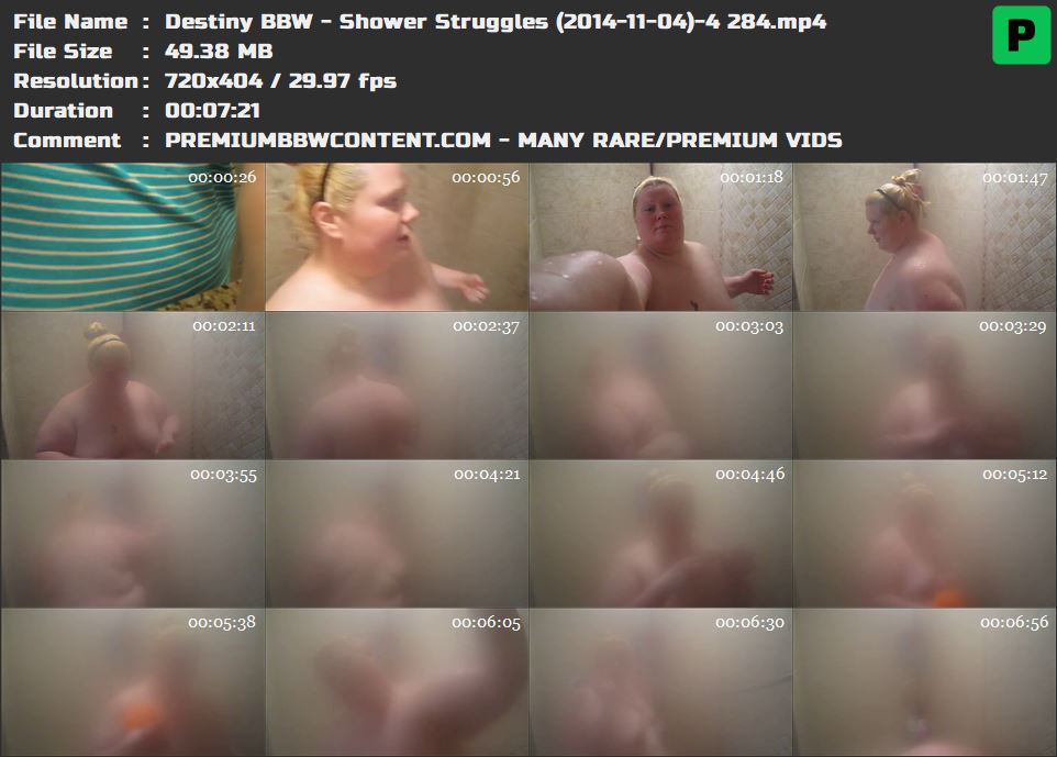 Destiny BBW - Shower Struggles (2014-11-04)-4 284 thumbnails