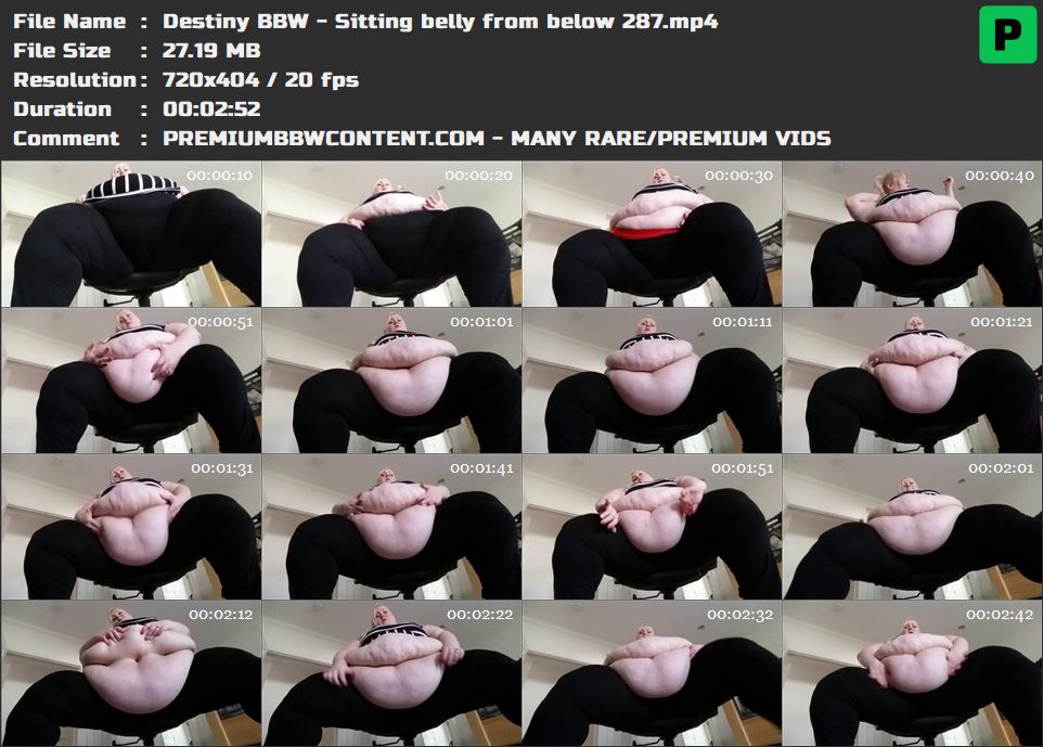 Destiny BBW - Sitting belly from below 287 thumbnails