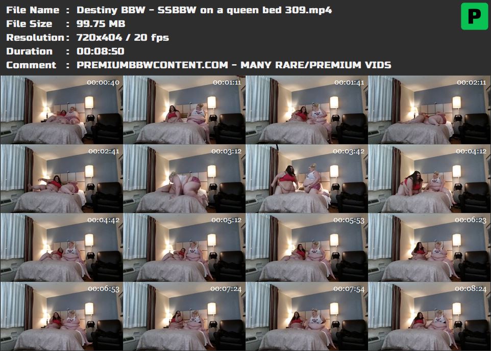 Destiny BBW - SSBBW on a queen bed 309 thumbnails