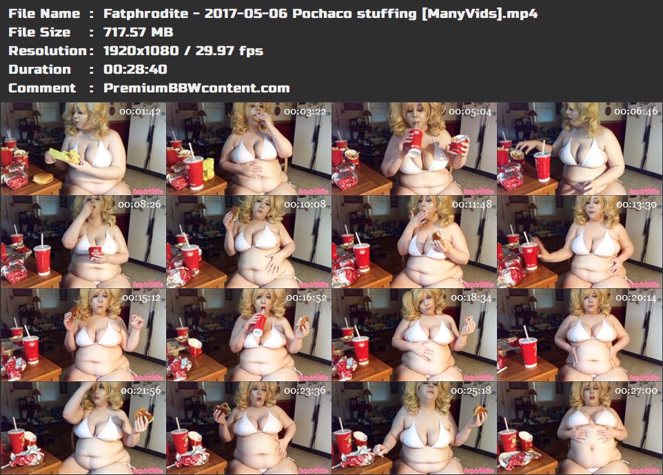 Fatphrodite - 2017-05-06 Pochaco stuffing [ManyVids] thumbnails