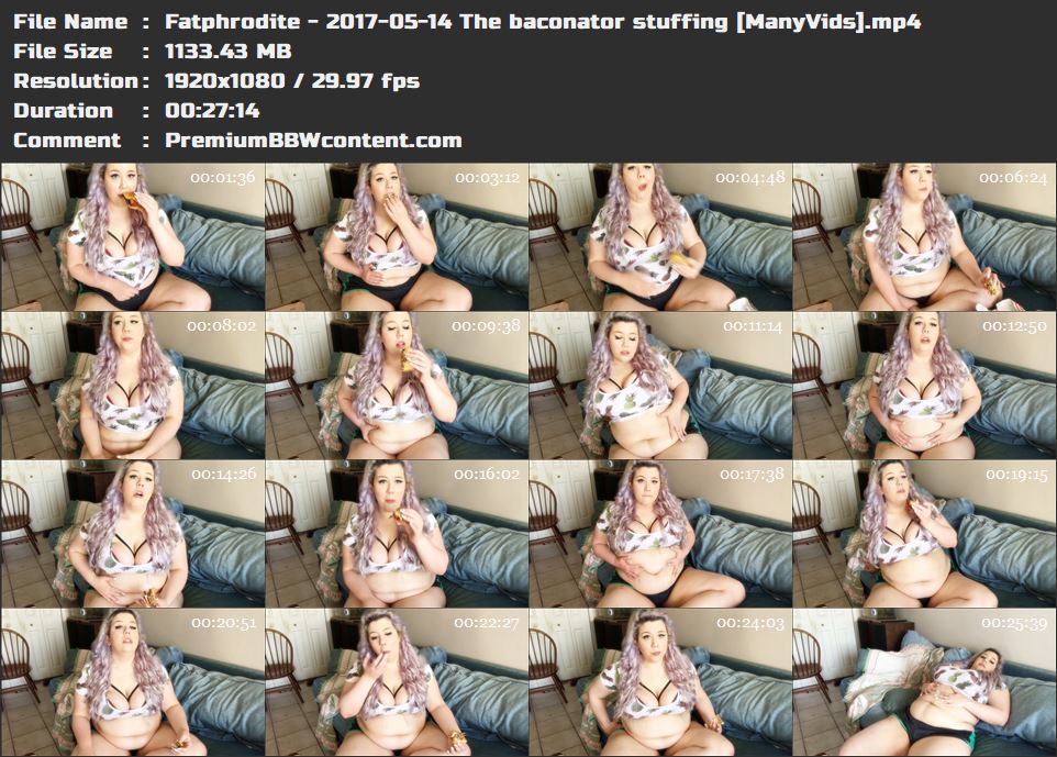 Fatphrodite - 2017-05-14 The baconator stuffing [ManyVids] thumbnails