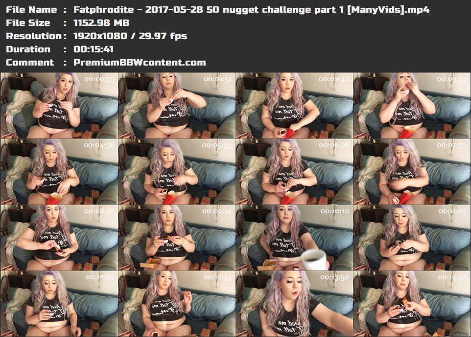 Fatphrodite - 2017-05-28 50 nugget challenge part 1 [ManyVids] thumbnails