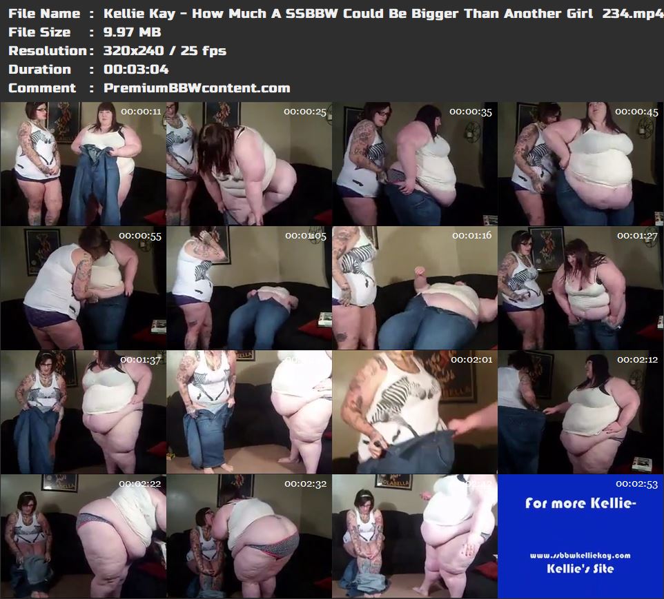 Kellie Kay - How Much A SSBBW Could Be Bigger Than Another Girl  234 thumbnails