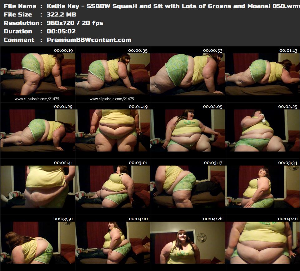 Kellie Kay - SSBBW SquasH and Sit with Lots of Groans and Moans! 050 thumbnails