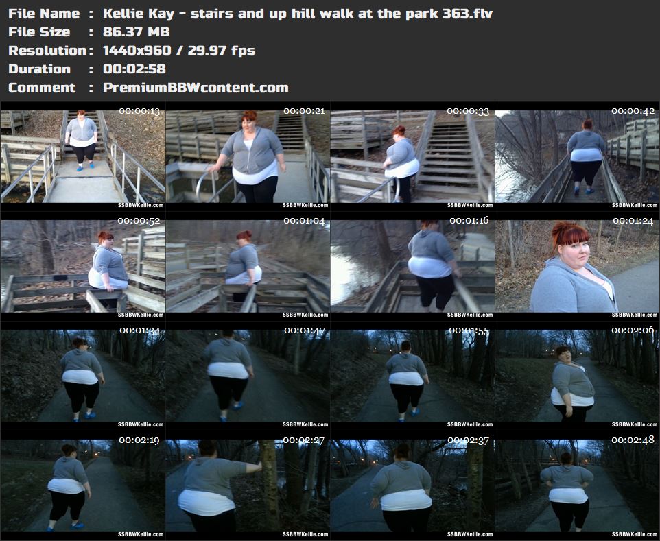 Kellie Kay - stairs and up hill walk at the park 363 thumbnails