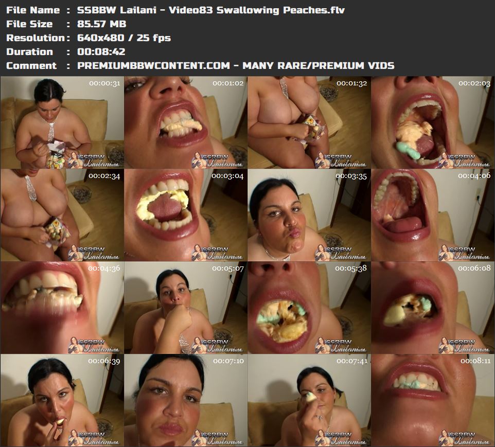 SSBBW Lailani - Video83 Swallowing Peaches thumbnails