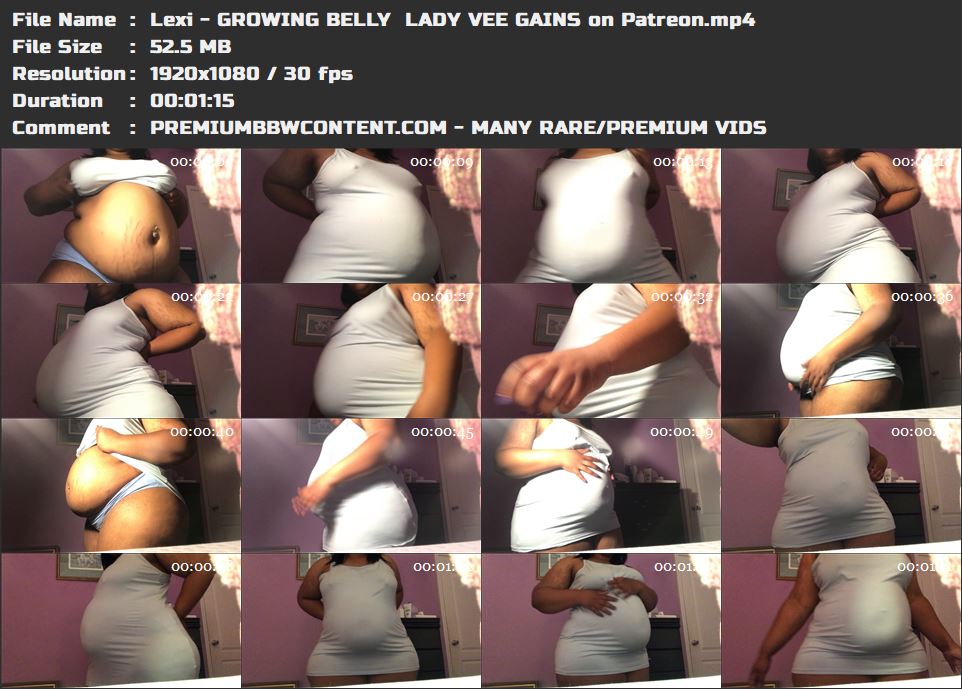Lexi - GROWING BELLY  LADY VEE GAINS on Patreon thumbnails