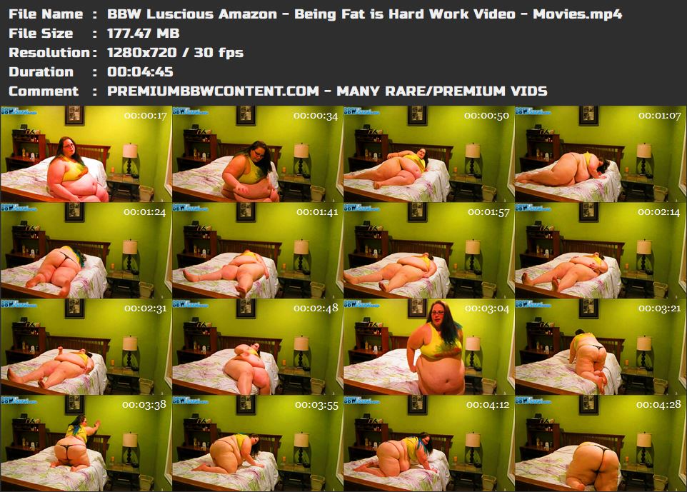 BBW Luscious Amazon - Being Fat is Hard Work Video - Movies thumbnails