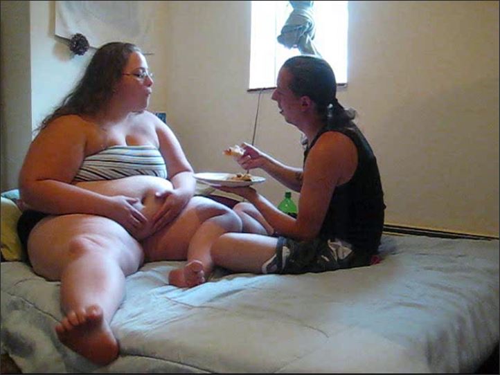 BBW Luscious Amazon - Being Fed 1500 Calories of pizza and Soda