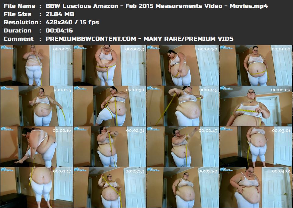 BBW Luscious Amazon - Feb 2015 Measurements Video - Movies thumbnails