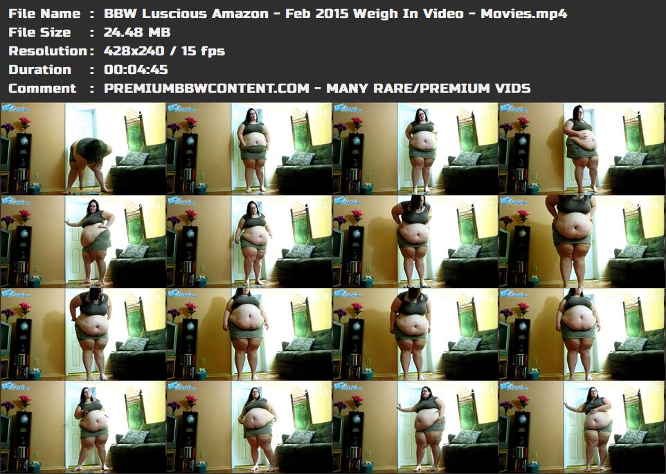 BBW Luscious Amazon - Feb 2015 Weigh In Video - Movies thumbnails