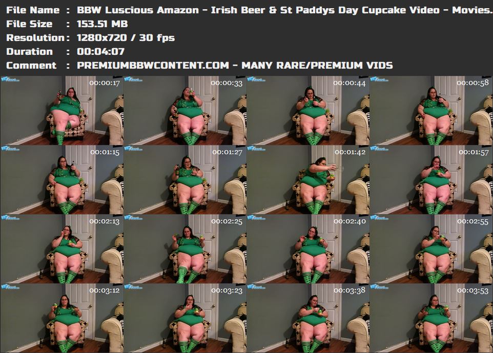 BBW Luscious Amazon - Irish Beer _ St Paddys Day Cupcake Video - Movie thumbnails