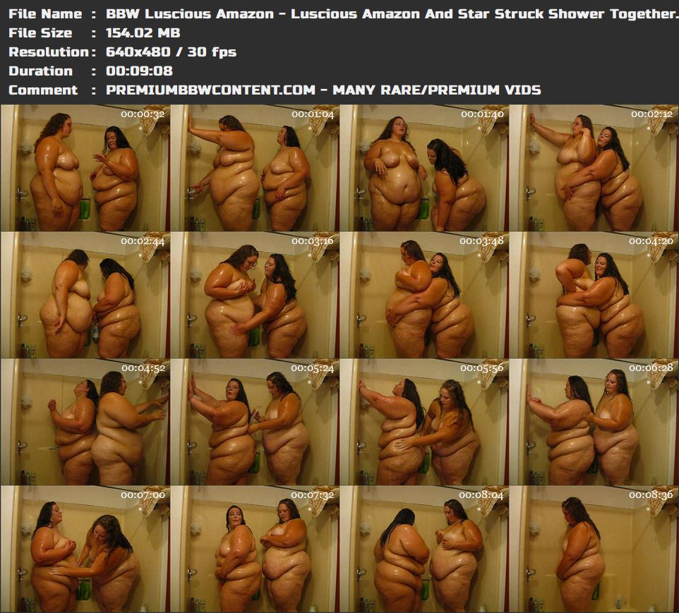 BBW Luscious Amazon - Luscious Amazon And Star Struck Shower Together thumbnails