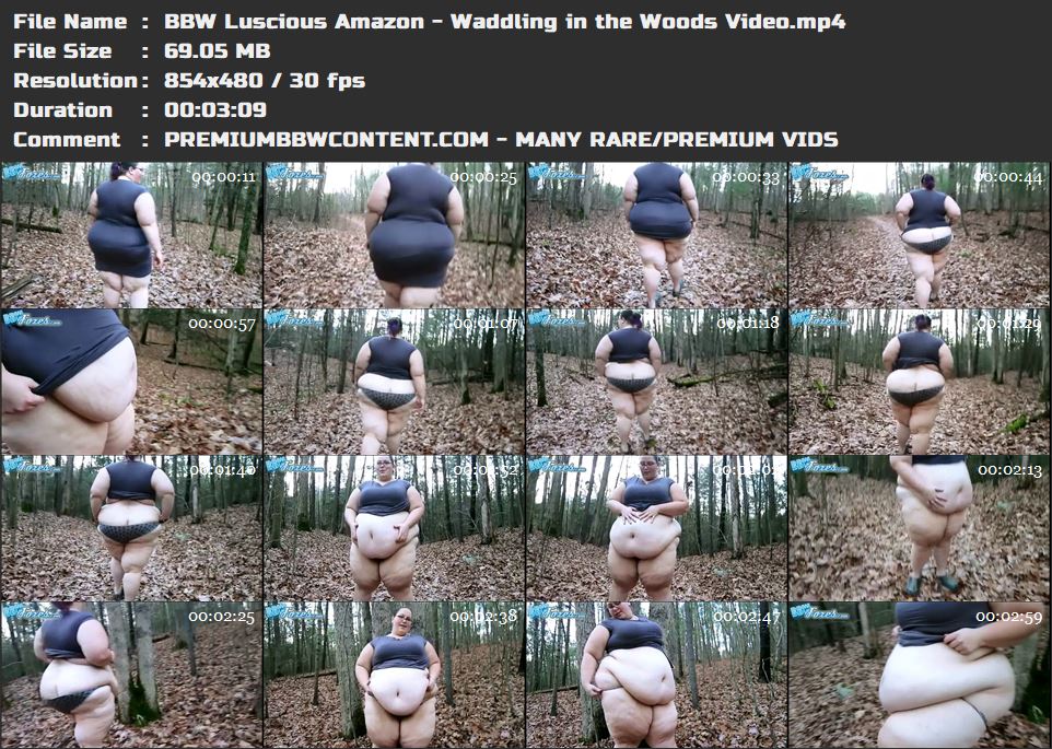 BBW Luscious Amazon - Waddling in the Woods Video thumbnails