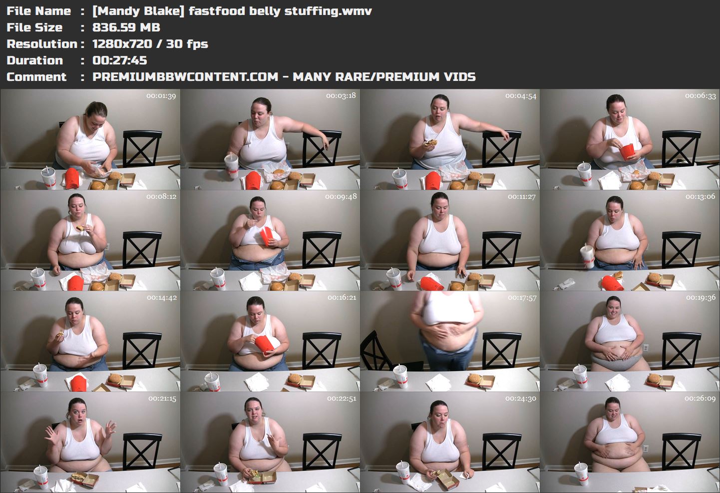 [Mandy Blake] fastfood belly stuffing thumbnails