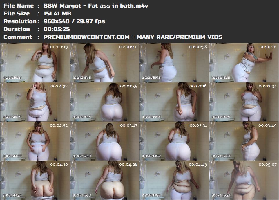 BBW Margot - Fat ass in bath thumbnails