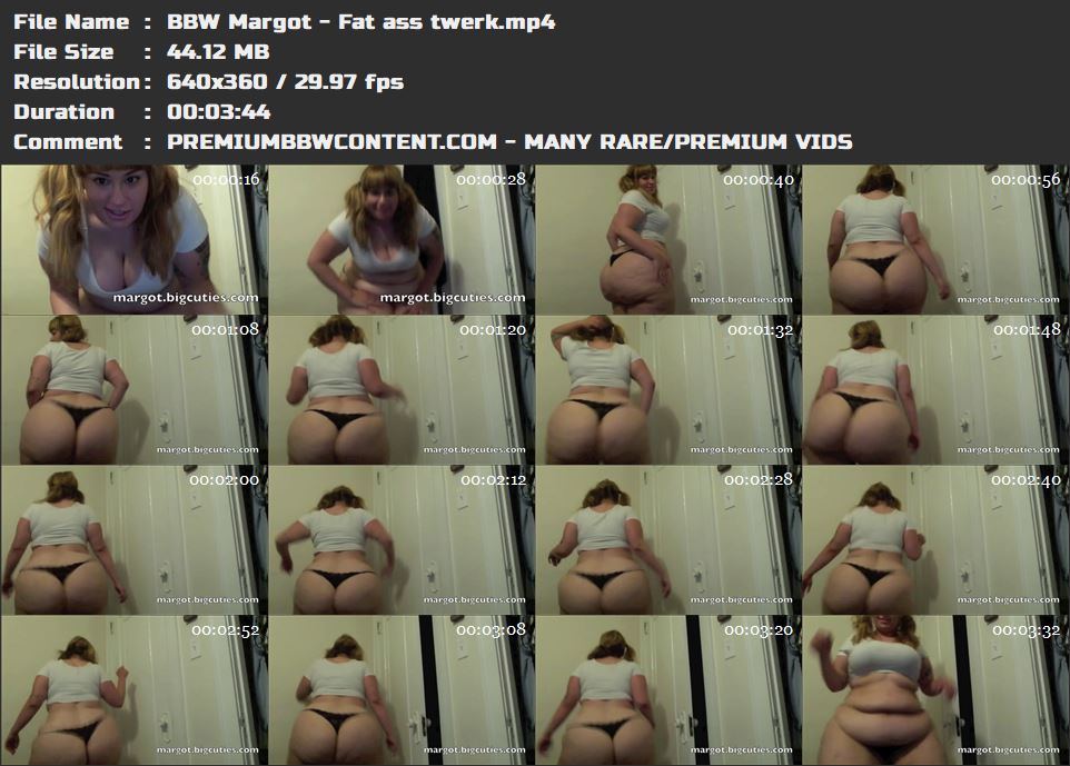 BBW Margot - Fat ass twerk thumbnails