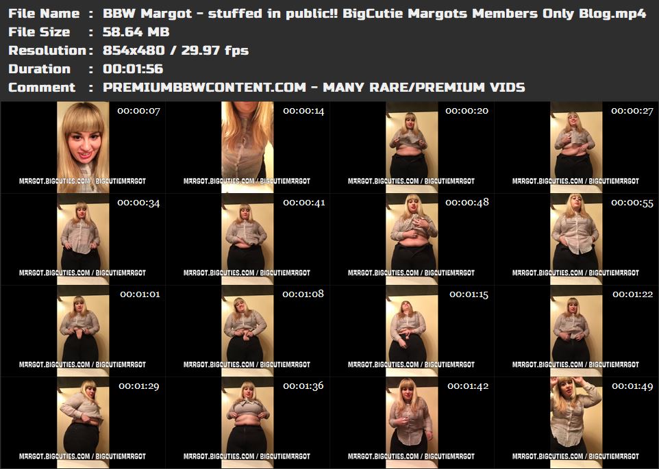BBW Margot - stuffed in public!! BigCutie Margots Members Only Blog thumbnails